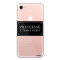 Coque iPhone 7/8/ iPhone SE 2020 rigide transparente Princesse à temps plein Dessin Evetane