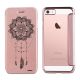 Etui de protection effet cuir  iPhone 5/5s/SE  -  Doré rose  - Tattoo
