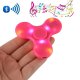 Fidget Spinner rose avec Haut Parleur sans fil bluetooth et LED 