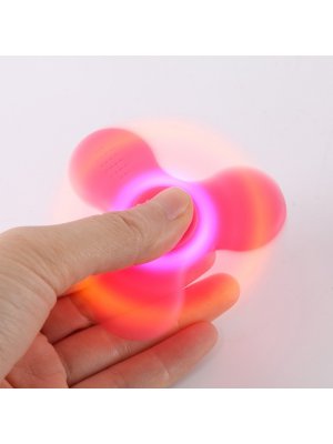 Fidget Spinner rose avec Haut Parleur sans fil bluetooth et LED 