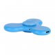Fidget Spinner bleu avec Haut Parleur sans fil bluetooth et LED 
