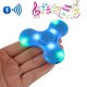 Fidget Spinner bleu avec Haut Parleur sans fil bluetooth et LED 