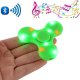 Fidget Spinner vert avec Haut Parleur sans fil bluetooth et LED 