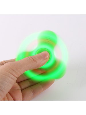 Fidget Spinner vert avec Haut Parleur sans fil bluetooth et LED 