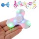 Fidget Spinner blanc avec Haut Parleur sans fil bluetooth et LED 