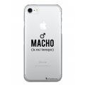 Coque iPhone 7/8/ iPhone SE 2020 rigide transparente Macho a mi temps Dessin La Coque Francaise
