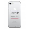 Coque iPhone 7/8/ iPhone SE 2020 rigide transparente Bavard et impatient Dessin La Coque Francaise