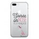 Coque rigide transparent Soirée ar'rosé à la française pour iPhone 7 Plus