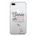 Coque iPhone 7 Plus/ 8 Plus rigide transparente Soirée ar'rosé Dessin La Coque Francaise