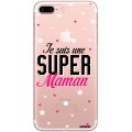 Coque iPhone 7 Plus / 8 Plus rigide transparente Super Maman Dessin Evetane