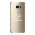 Coque Samsung Galaxy S7 Edge rigide transparente Barbu mais pas piquant blanc Dessin La Coque Francaise