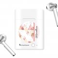 Ecouteurs Sans Fil Bluetooth Argent argent Marbre Rose Merveilleuse Ecriture Tendance et Design La Coque Francaise.