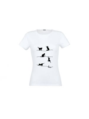 T-shirt Chat Lignes Taille L