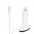 Chargeur allume cigare lightning blanc iPhone 5 / 5C / 5S iPad