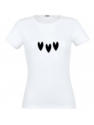 T-shirt Cœurs Noirs Taille S