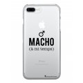 Coque iPhone 7 Plus/ 8 Plus rigide transparente Macho a mi temps Dessin La Coque Francaise