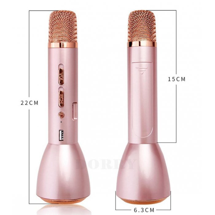 Microphone Karaoké Bluetooth sans fil avec haut-parleur stéréo rose -  Cdiscount Informatique