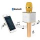Karaoke Bluetooth Microphone Gold Pour Smartphone