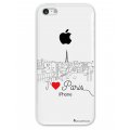 Coque iPhone 5C rigide transparente J'aime Paris Dessin La Coque Francaise