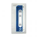 Coque silicone cassette transparente et bleu pour iPhone 5 / 5S