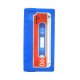 Coque silicone cassette bleu et rouge pour iPhone 5