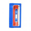 Coque silicone cassette bleu et rouge pour iPhone 5 / 5S