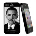 Eleven Paris Coque Obama Noire Toucher Gomme Pour Apple Iphone 4s**