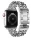 Bracelet chaîne en acier inoxydable Argent Compatible avec  Apple Watch 38-40 