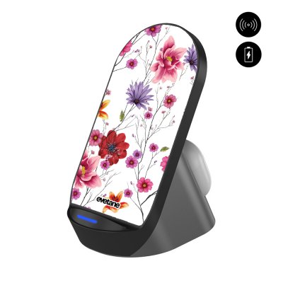 Chargeur stand à induction Fleurs Multicolores Evetane