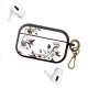 Housse pour Airpods Pro silicone liquide noir Fleurs Sauvages Motif Ecriture Tendance La Coque Francaise