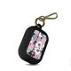 Housse pour Airpods Pro silicone liquide noir Fleurs parme Motif Ecriture Tendance La Coque Francaise