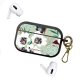 Housse pour Airpods Pro silicone liquide noir Fleurs vert d'eau Motif Ecriture Tendance La Coque Francaise