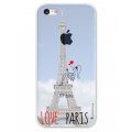 Coque iPhone 5C rigide transparente Love Paris Dessin La Coque Francaise