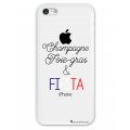Coque iPhone 5C rigide transparente Champ et Fiesta Blanc Dessin La Coque Francaise