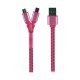 Muvit Life Double Cable Micro Usb Charge 2a 0,35m Rose 