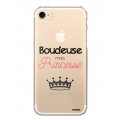 Coque iPhone 7/8/ iPhone SE 2020 rigide transparente Boudeuse mais princesse Dessin Evetane