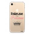 Coque iPhone 7/8/ iPhone SE 2020 rigide transparente Raleuse mais princesse Dessin Evetane