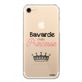 Coque iPhone 7/8/ iPhone SE 2020 rigide transparente Bavarde mais princesse Dessin Evetane