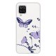 Coque Samsung Galaxy A12 360 intégrale transparente Papillons Violets Tendance Evetane.