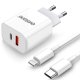 Chargeur iPhone 12/12 Pro ultra rapide 20 W fourni avec Cable USB-C 