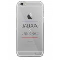 Coque iPhone 6 Plus / 6S Plus rigide transparente Jaloux et capricieux Dessin La Coque Francaise
