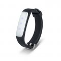 Montre Connectée Noire et Argent Fitness Tracker d'Activité avec Cardiofréquencemètre Podomètre Calories Sommeil - Smartband Bluetooth 4.0 Bracelet Connecté Etanche IP67 - pour iOS 8.0 Android