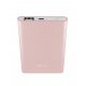 Batterie de secours 5 000 mAh finition métal rose gold