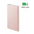 Batterie de secours 5 000 mAh finition métal rose gold