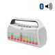 Haut-parleur Bluetooth + Radio FM + Microphone intégré + LED - Blanc