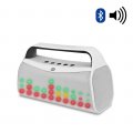 Haut-parleur Bluetooth + Radio FM + Microphone intégré + LED - Blanc