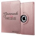 Etui iPad Mini rigide rose gold Gourmande et paresseuse Ecriture Tendance et Design La Coque Francaise