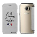 Etui Samsung Galaxy S6 souple argent C'est l'amour à la française Ecriture Tendance et Design La Coque Francaise