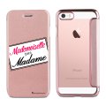 Etui iPhone 5/5S/SE souple rose gold Mademoiselle pas Madame Ecriture Tendance et Design La Coque Francaise