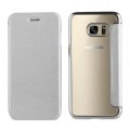 Etui folio argent avec coque arrière souple pour Samsung Galaxy S6 Edge Plus